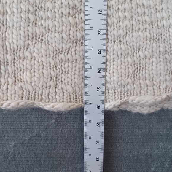 J Jill Sweater Women Small Cream Wool Alpaca Pullover Classic Chunky Knit Tunic - Picture 5 of 9